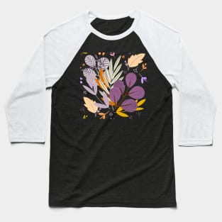 illustration of abstract colored flower with closed opened blossom Baseball T-Shirt